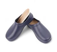 CHILLIFE Sabots sanitaires de travail, hôpital, jardin, cuisine, chaussures pour femme, lisse, bout fermé, fabriqué au Portugal, bleu marine, 37 EU