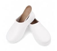 CHILLIFE Sabots sanitaires de travail, hôpital, jardin, cuisine, chaussures pour femme, lisse, bout fermé, fabriqué au Portugal, blanc, 39 EU