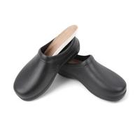 CHILLIFE Sabots sanitaires de travail, hôpital, jardin, cuisine, chaussures pour homme, lisse, bout fermé, fabriqué au Portugal, Noir , 44 EU