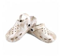 CHILLIFE Sabots sanitaires pour femme, bicolore, chaussures de travail, hôpital, jardin, plage, légers, fabriqués au Portugal, Crème Beige, 36 EU