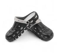 CHILLIFE Sabots sanitaires pour homme, style sportif, avec trous, EVA, pour travail, hôpital, plage, décontracté, fabriqués au Portugal, Noir , 42 EU