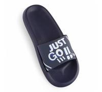 CHILLIFE Sandales de sport pour homme, Slides de bain, plage et piscine, Tongs d'été, fabriquées au Portugal, bleu foncé, 44 EU