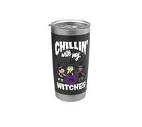 Chillin avec mes sorcières Halloween Gobelet isotherme en acier inoxydable double paroi