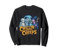 Chillin 'avec mon costume d'Halloween Creeps Sweatshirt