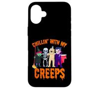 Chillin avec Mon Creepy Halloween Monstre Cadeaux Coque pour iPhone 16 Plus