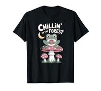 Chillin' Grenouille sur Champignon Cute Forest Vibes T-Shirt