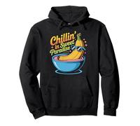 Chillin' in Sweet Paradise Banana Design rétro Sweat à Capuche