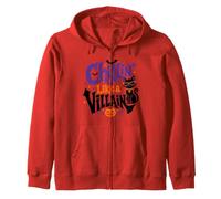 Chillin' Like a Villain Design Chat Halloween Amusant Sweat à Capuche