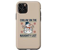 Chillin on The Naughty Funny Snowman Christmas Spirit Coque pour iPhone 11 Pro