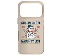 Chillin on The Naughty Funny Snowman Christmas Spirit Coque pour iPhone 17 Pro