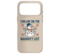 Chillin on The Naughty Funny Snowman Christmas Spirit Coque pour iPhone 17 Pro Max