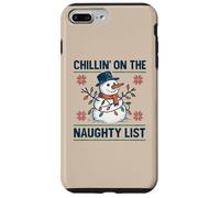 Chillin on The Naughty Funny Snowman Christmas Spirit Coque pour iPhone 7 Plus/8 Plus