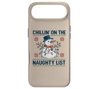 Chillin on The Naughty Funny Snowman Christmas Spirit Coque pour iPhone Air
