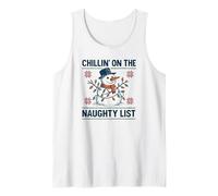 Chillin on The Naughty Funny Snowman Christmas Spirit Débardeur