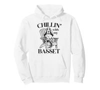 Chillin' with My Basset Hound Chaise Longue d'été pour Chien Sweat à Capuche