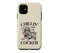 Chillin' with My Cocker Spaniel Chaise Longue d'été pour Chien Coque pour iPhone 11