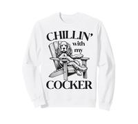 Chillin' with My Cocker Spaniel Chaise Longue d'été pour Chien Sweatshirt