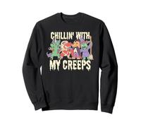 Chillin with My Creeps Meme Amusant pour Halloween Entre Amis Sweatshirt