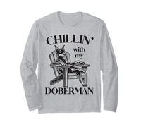 Chillin' with My Doberman Chaise Longue d'été pour Chien Manche Longue