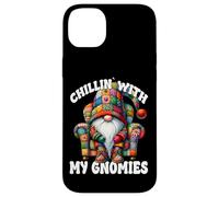 Chillin With My Gnomies Funny Saying For Men Couch Potato Coque pour iPhone 14 Plus