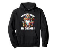 Chillin With My Gnomies Funny Saying For Men Couch Potato Sweat à Capuche
