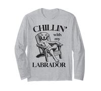 Chillin' with My Labrador Chaise Longue d'été pour Chien Manche Longue