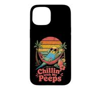 Chillin' with My Peeps Perruche Amusante dans Un hamac Coque pour iPhone 15