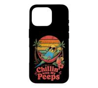 Chillin' with My Peeps Perruche Amusante dans Un hamac Coque pour iPhone 16 Pro