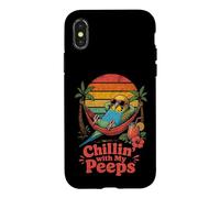 Chillin' with My Peeps Perruche Amusante dans Un hamac Coque pour iPhone X/XS