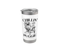 Chillin' with my Puggie Summer Lounge Chair Carlin Gobelet isotherme en acier inoxydable double paroi