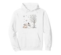 Chillin' with My Snowmies Christmas Snowman Dog Lovers Sweat à Capuche