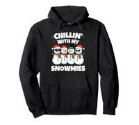 Chillin with My Snowmies Funny Snowman Christmas Men Women Sweat à Capuche