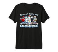 Chillin with My Snowmies Snowman Christmas Hip-Hop Musique T-Shirt Haut de Gamme