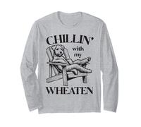 Chillin' with My Wheaten Chaise Longue d'été pour Chien Manche Longue