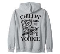 Chillin' with My Yorkie Summer Lounge Chair Sweat à Capuche