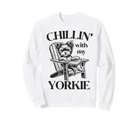 Chillin' with My Yorkie Summer Lounge Chair Sweatshirt