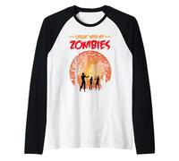 Chillin with My Zombies : Une Astuce ou Une gâterie Amusante pour Halloween Manche Raglan