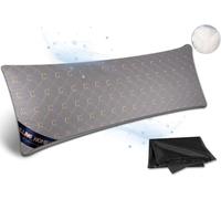 Chilling Home Coussin de positionnement latéral avec housse - Coussin de grossesse brodé - Coussin d'allaitement - Pour les personnes dormant sur le côté - Gris doré