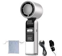Chillmate Portable Refrigerated Fan ,Chillmate Fan Ice - Ice-Cool 199-Speed Adjustable, Foldable Lightweight 6000mah Usb-Rechargeable Battery, Low Noise Neck Fan With Led Display (White normal)