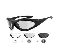 Chillout Rider® | antibuée, coupe-vent, verres de sécurité HLT® en plastique selon norme DIN EN 166 | lunettes biker, lunettes moto | CR003 (photochromiques)