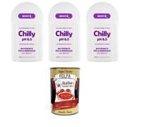 Chilly ph 6.5 Nettoyant intimo Nutriente per la ménopausa pH 6,5 Nettoyant intime nourrissant pour la ménopause 3 x 200 ml + Italian Gourmet Polpa 400 g