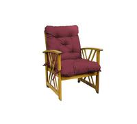 chilly pilley® Coussin Chaise De Jardin De Siège Coussin 2 Parties Coussin Fauteuil À Dossier Haut Plusieurs Couleurs (2X 50x50x60, Violet)