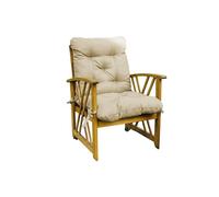 chilly pilley® Coussin Chaise De Jardin De Siège Coussin 2 Parties Coussin Fauteuil À Dossier Haut Plusieurs Couleurs (2X 50x50x50, Crème)