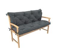 chilly pilley Coussin De Banc Coussin De Palette EU avec Dossier Coussin Balançoire De Jardin Matelassé avec Coutures Coussin De Jardin (100x50x50, Gris)
