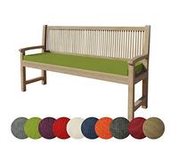 chilly pilley Coussin De Banc Housse Amovible Lavable Zip avec Passants Coussin pour Banc De Jardin Terrasse (130 x 40 x 5 cm, Vert)