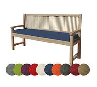 chilly pilley Coussin De Banc Housse Amovible Lavable Zip avec Passants Coussin pour Banc De Jardin Terrasse (130 x 50 x 5 cm, Bleu Foncé)