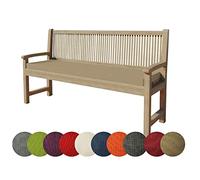 chilly pilley Coussin De Banc Housse Amovible Lavable Zip avec Passants Coussin pour Banc De Jardin Terrasse (150 x 40 x 5 cm, Beige)