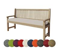 chilly pilley Coussin De Banc Housse Amovible Lavable Zip avec Passants Coussin pour Banc De Jardin Terrasse (100 x 40 x 5 cm, Crème)