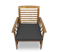chilly pilley Coussin De Chaise Coussin Assise Housse Amovible avec Zip Ensemble De Coussin De Jardin (60x60x5, Noir)
