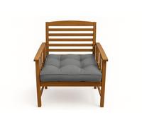 chilly pilley Coussin De Chaise Impermeable avec Poignée Matelassé Coussin De Jardin Plusieurs Couleurs Et Tailles (2X Oreiller 50x50, Gris)